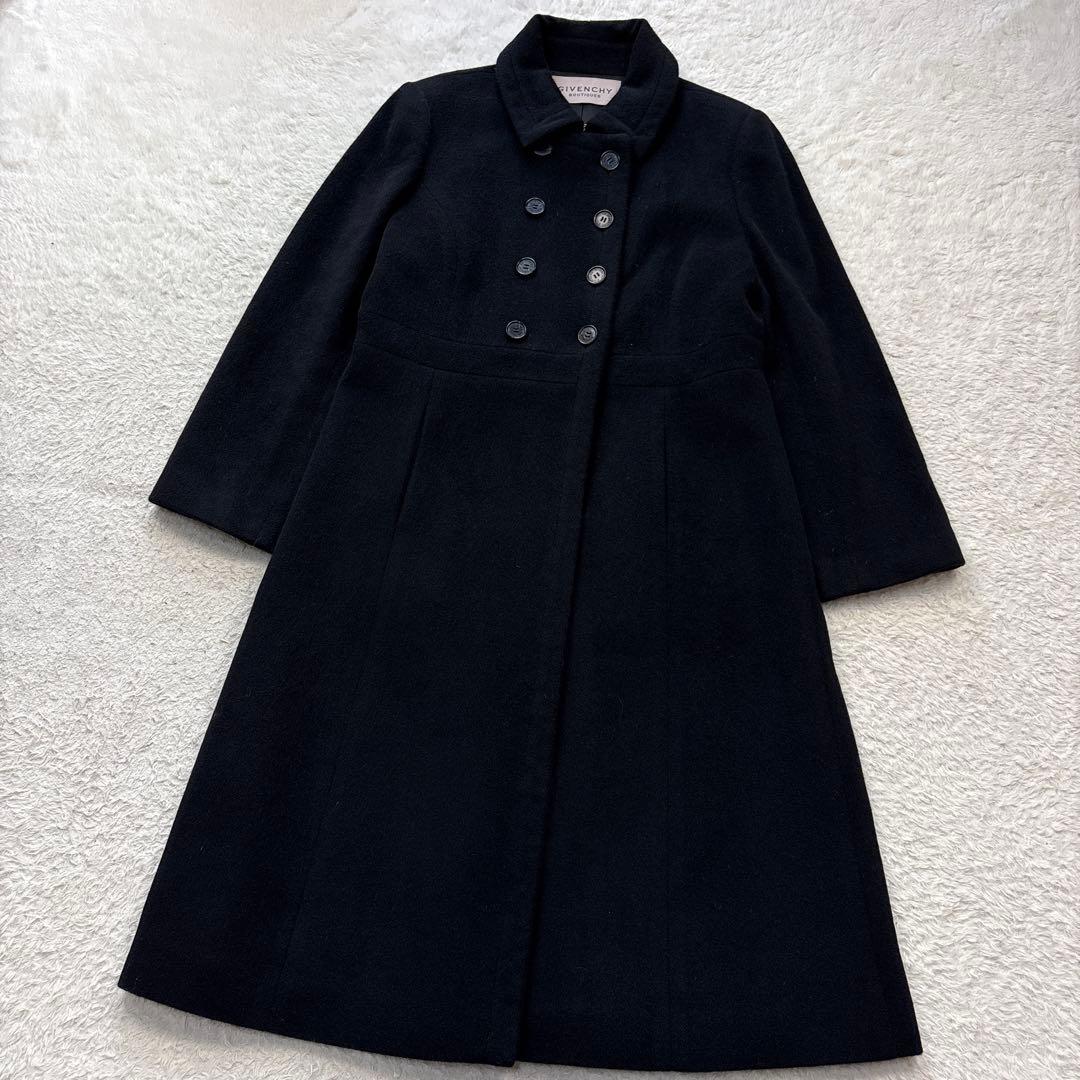 美品　GIVENCHY BOUTIQUE ダブルブレスト ウールロングコート
