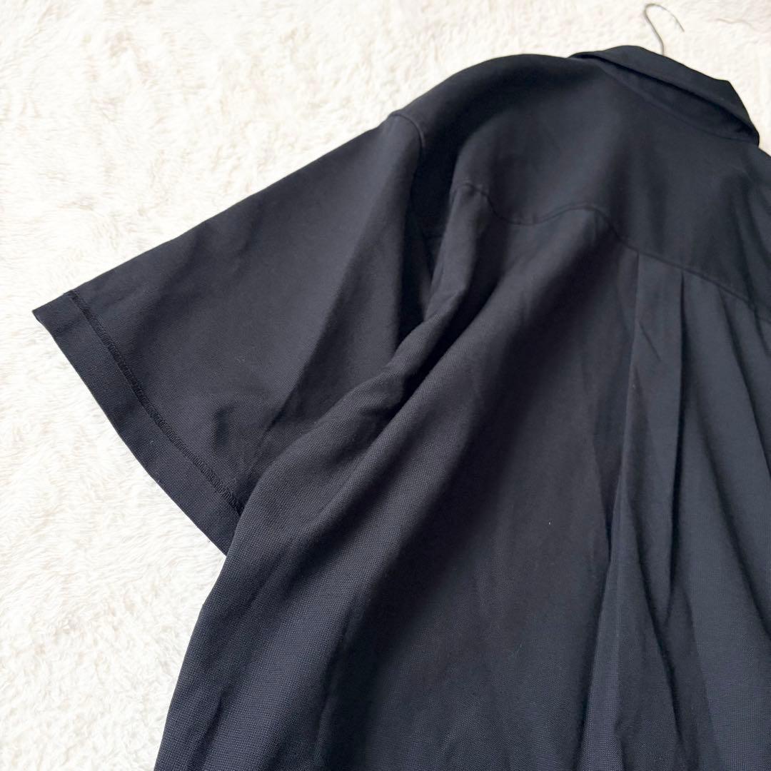 6201 美品✨ メゾンスペシャル レイルローダーシャツ 半袖 02 ブラック