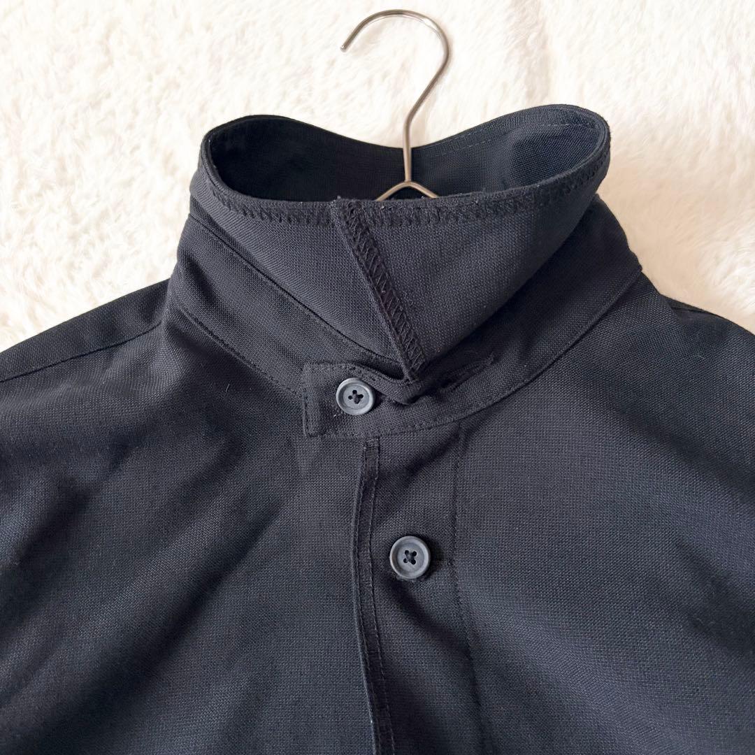 6201 美品✨ メゾンスペシャル レイルローダーシャツ 半袖 02 ブラック