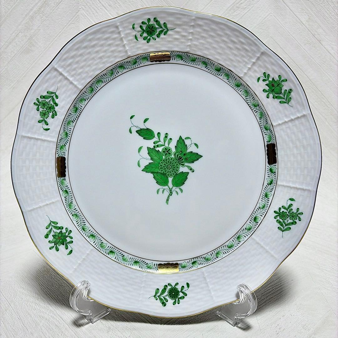 HEREND ヘレンド アポニー・グリーン プレート 25cm 6枚セット