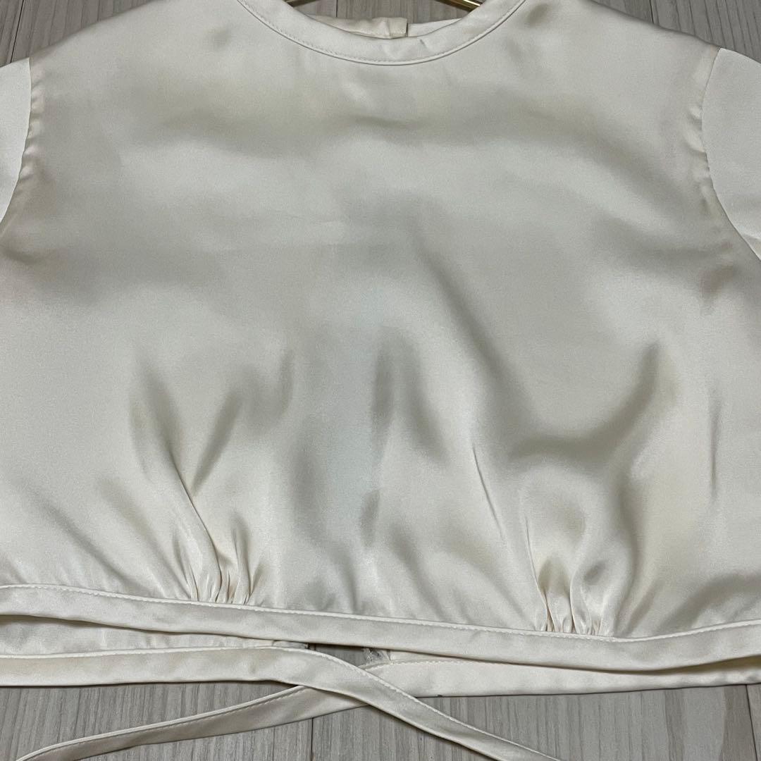 トップス ORSEUND IRIS Le Club cropped satin top S