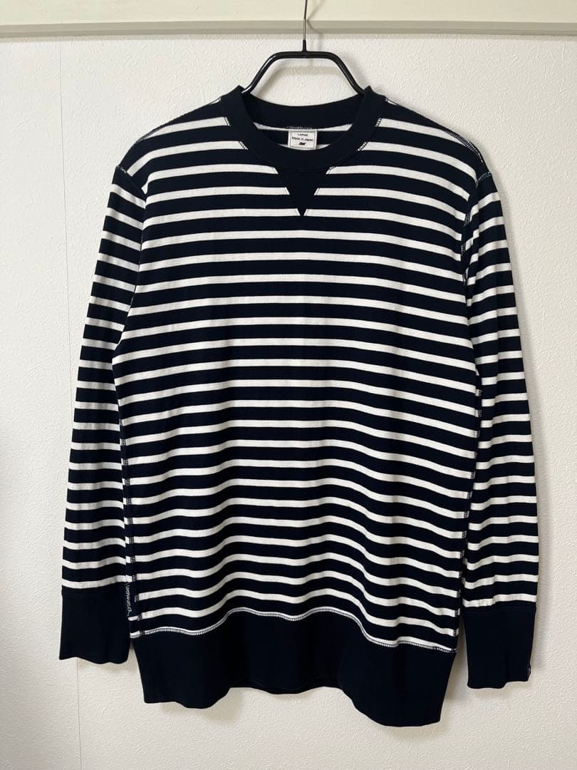 LOOPWHEELER ボーダー　長袖　L