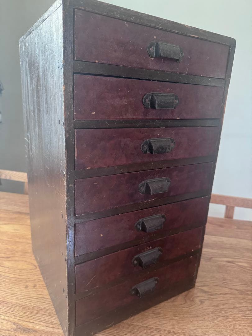 アンティーク引き出し棚 33×57×34