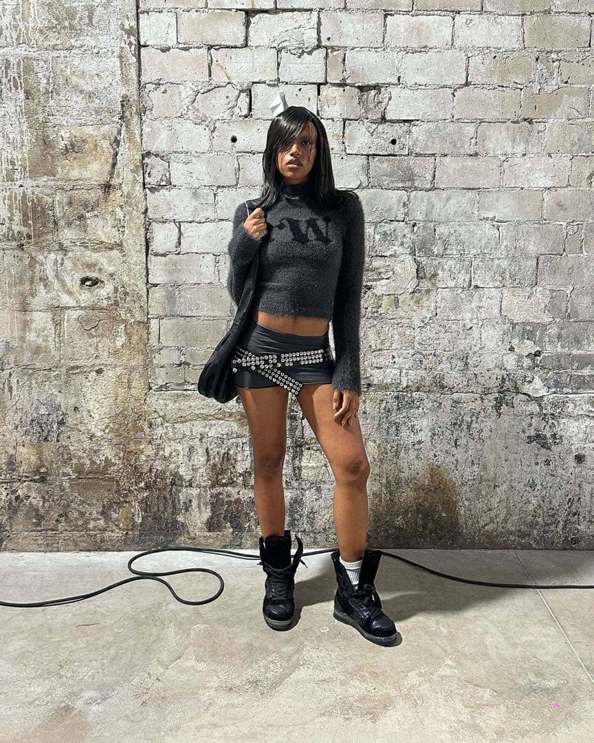 小物 racer worldwide Black Button Belt