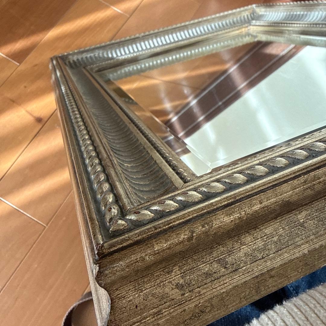 アンティーク調　ミラー 長方形　中型