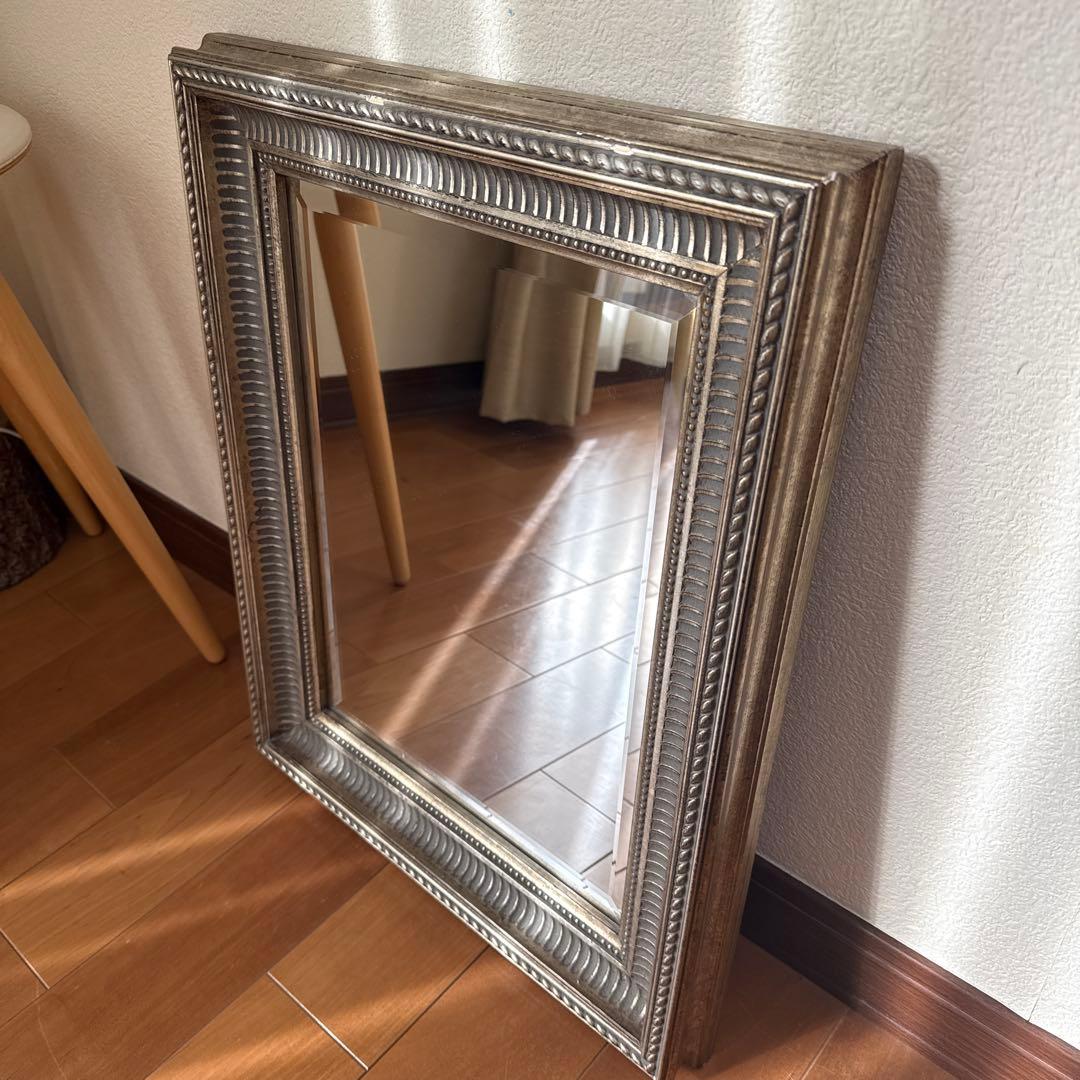 アンティーク調　ミラー 長方形　中型