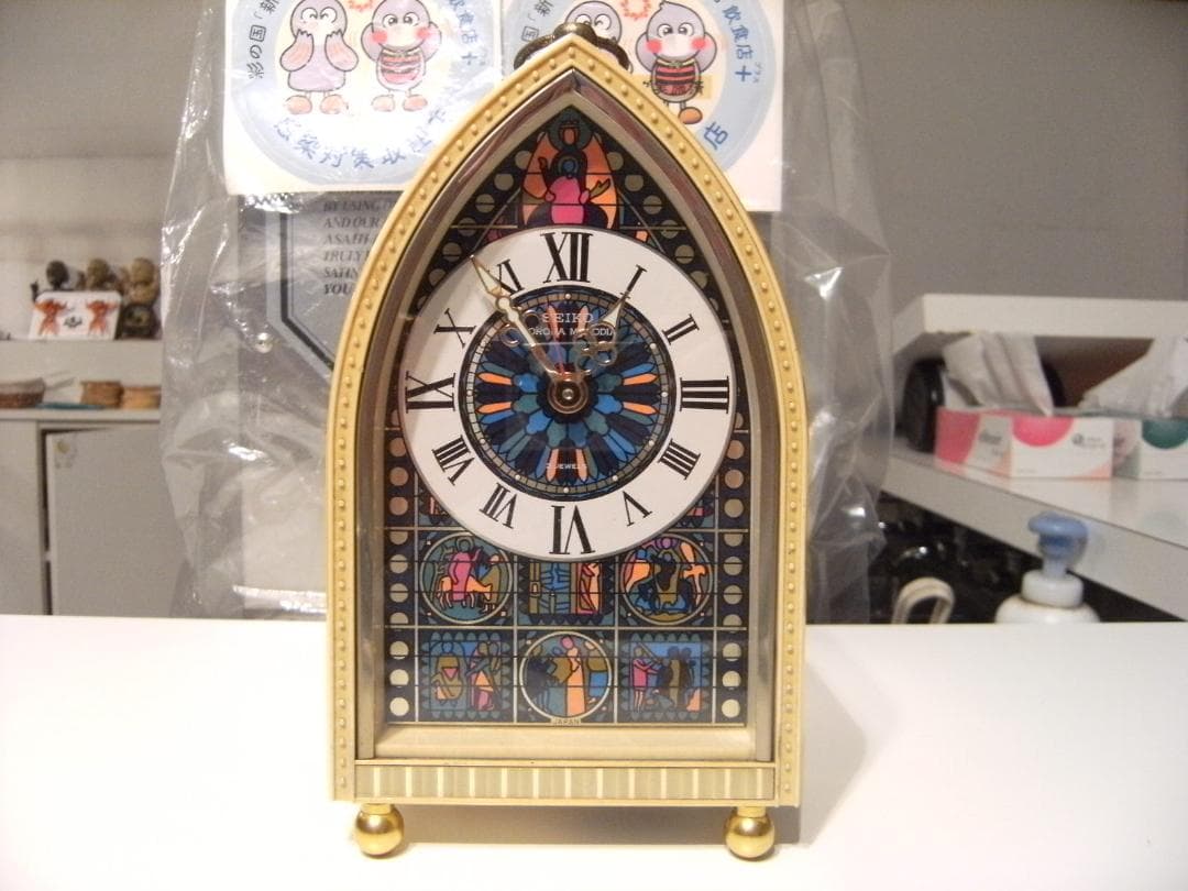 稼働品★昭和レトロ★80年代★日本製★当時物 セイコー オルゴール 目覚まし時計