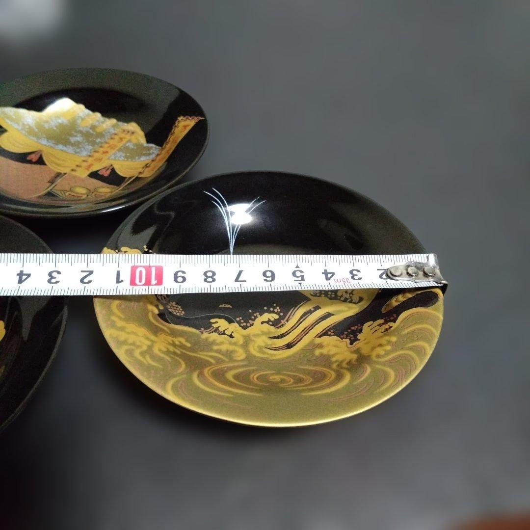 新品 有田焼 幸楽窯 小皿3枚　長崎くんち　万屋町　長崎県