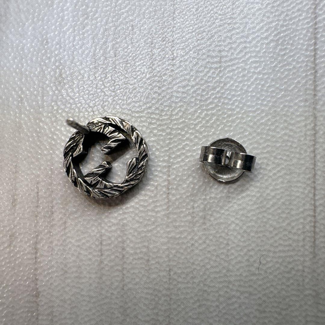 美品✨ GUCCI ピアス アラベスク インターロッキング GG 片耳 シルバー