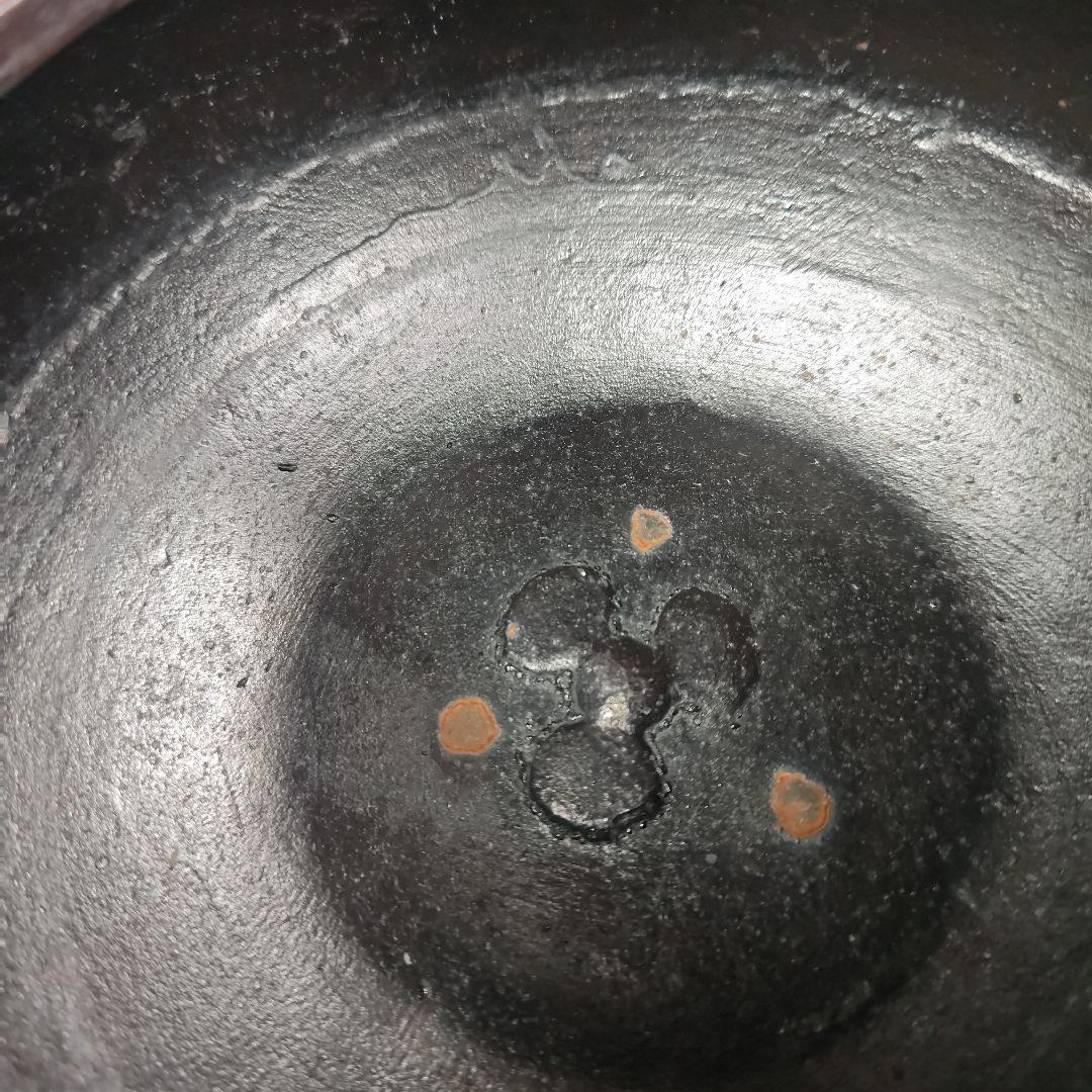 イ303 茶釜『釜師　菊地政光』『平蜘蛛透木釜　共箱』鉄釜　茶道具