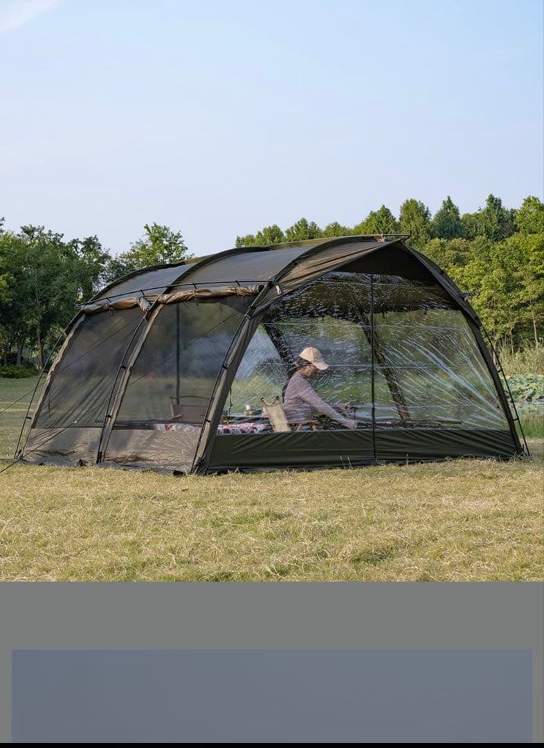 TOMOUNT トンネルテント 2ルーム 拡張テント、インナーテントTPUドア