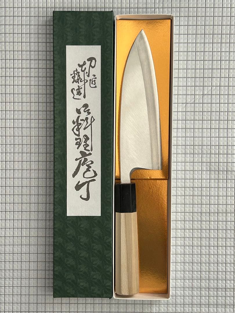 包丁 出刃包丁 銀三 165mm 水牛八角柄 ステンレス ③