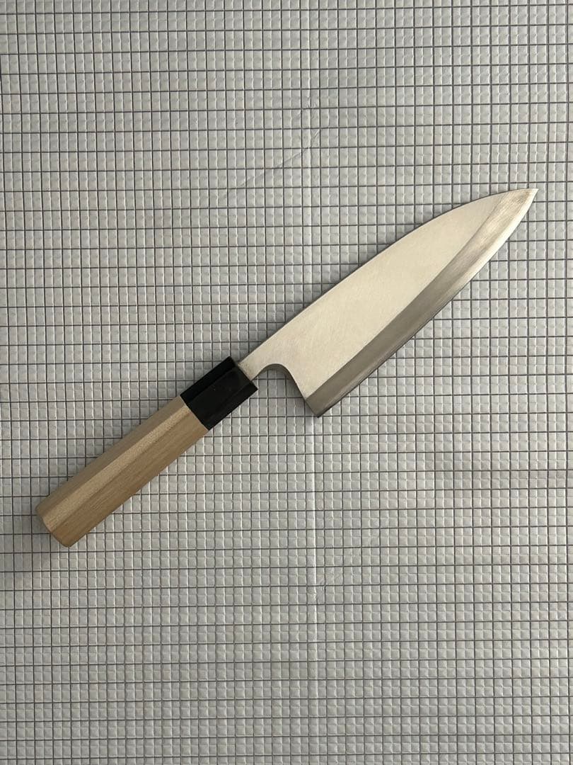 包丁 出刃包丁 銀三 165mm 水牛八角柄 ステンレス ③