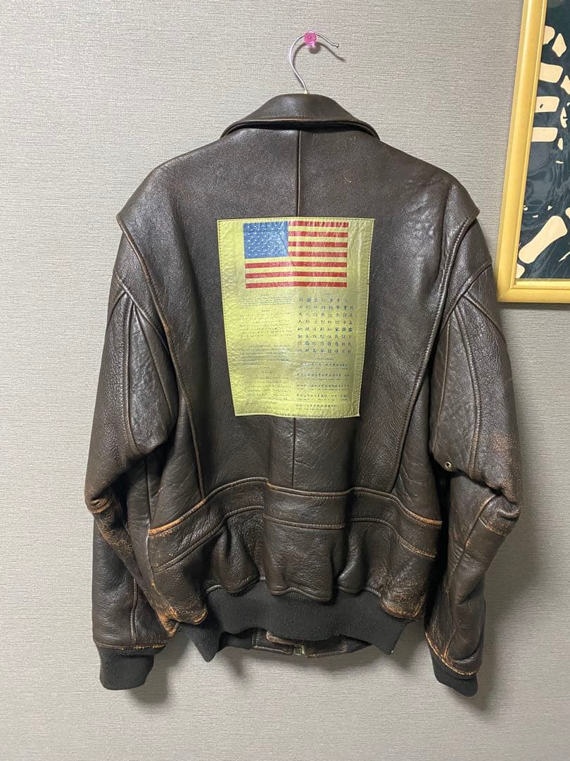 A*n様 AVIREX G-1レザー フライトジャケット パッチ付き