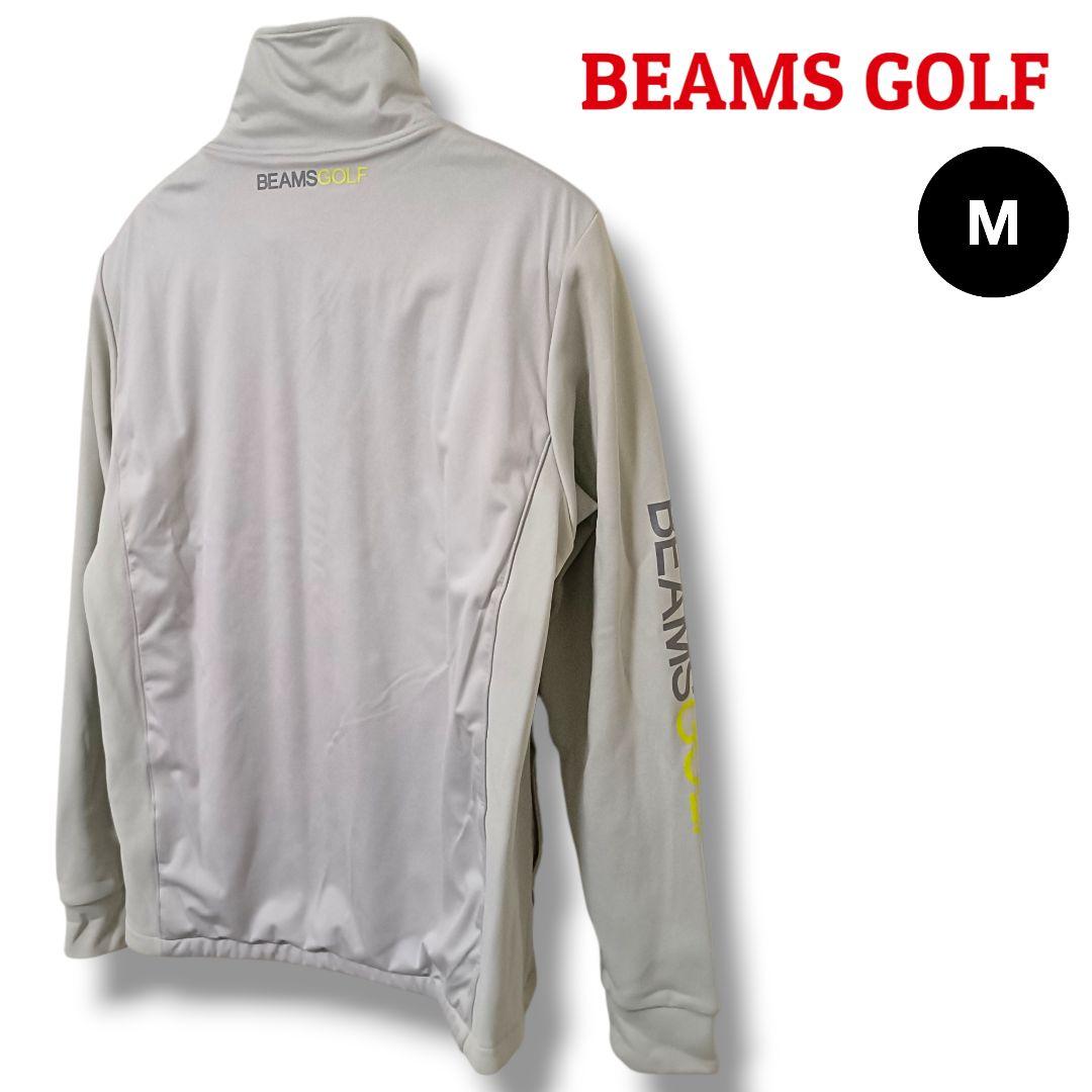 【彩りイエロー】ビームスゴルフ フルジップブルゾン M グレー メンズ ゴルフ