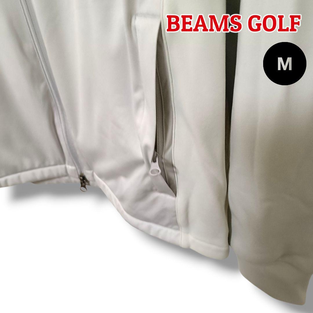 【彩りイエロー】ビームスゴルフ フルジップブルゾン M グレー メンズ ゴルフ