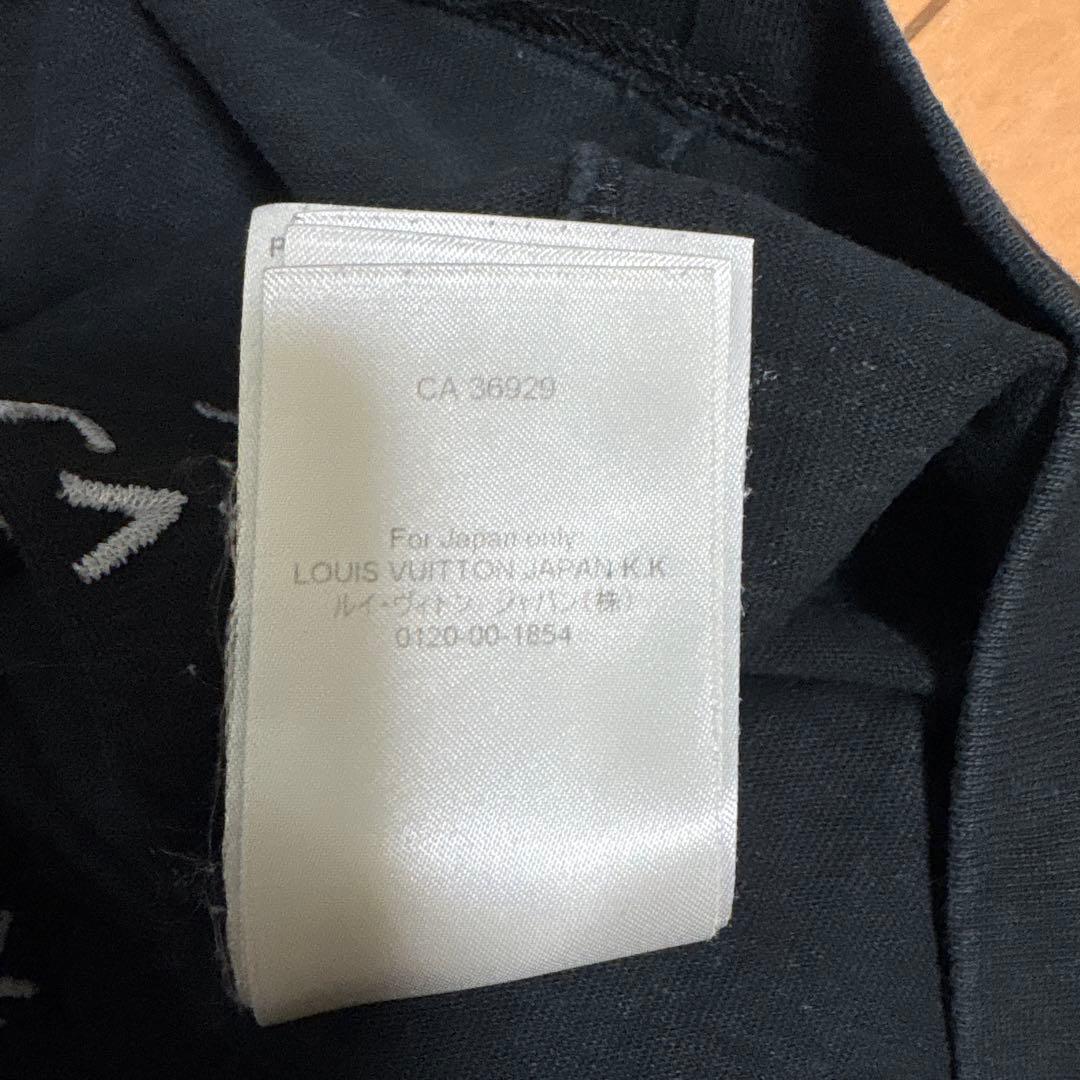 Louis Vuitton ロゴ刺繍 Tシャツ ブラック