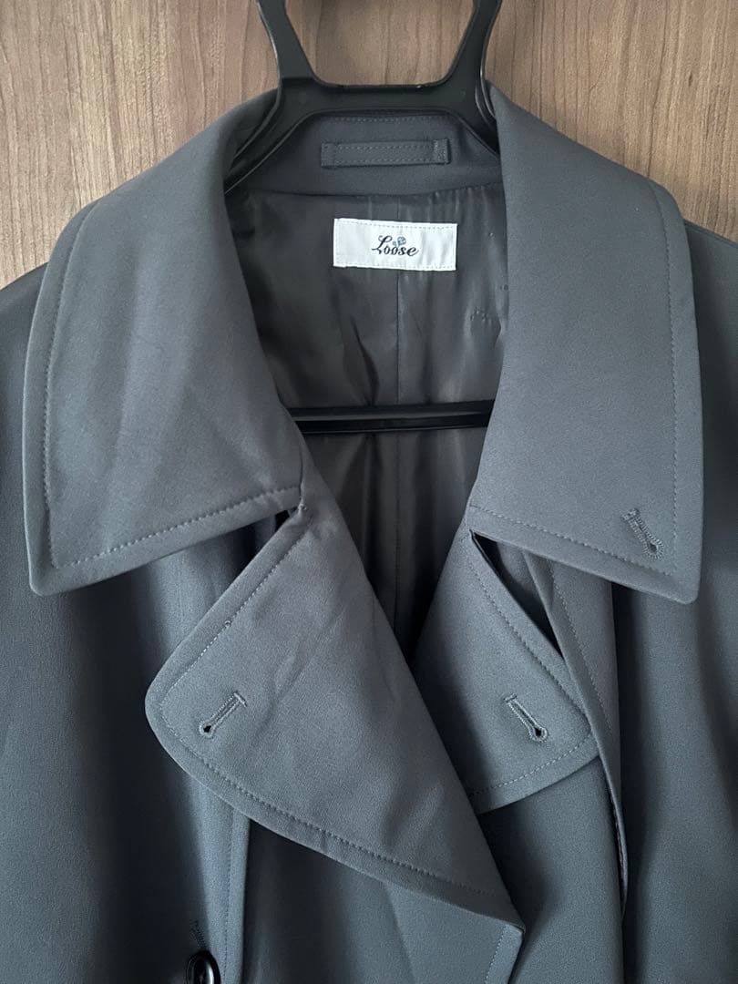 【美品】Loose/ルース モードオーバー ハイネックトレンチコート