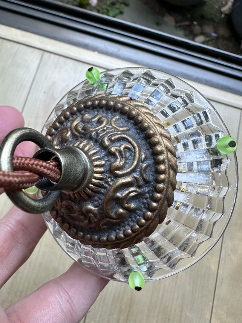 20's フランス アンティーク 希少なスピアドロップの可愛いミニシャンデリア＊