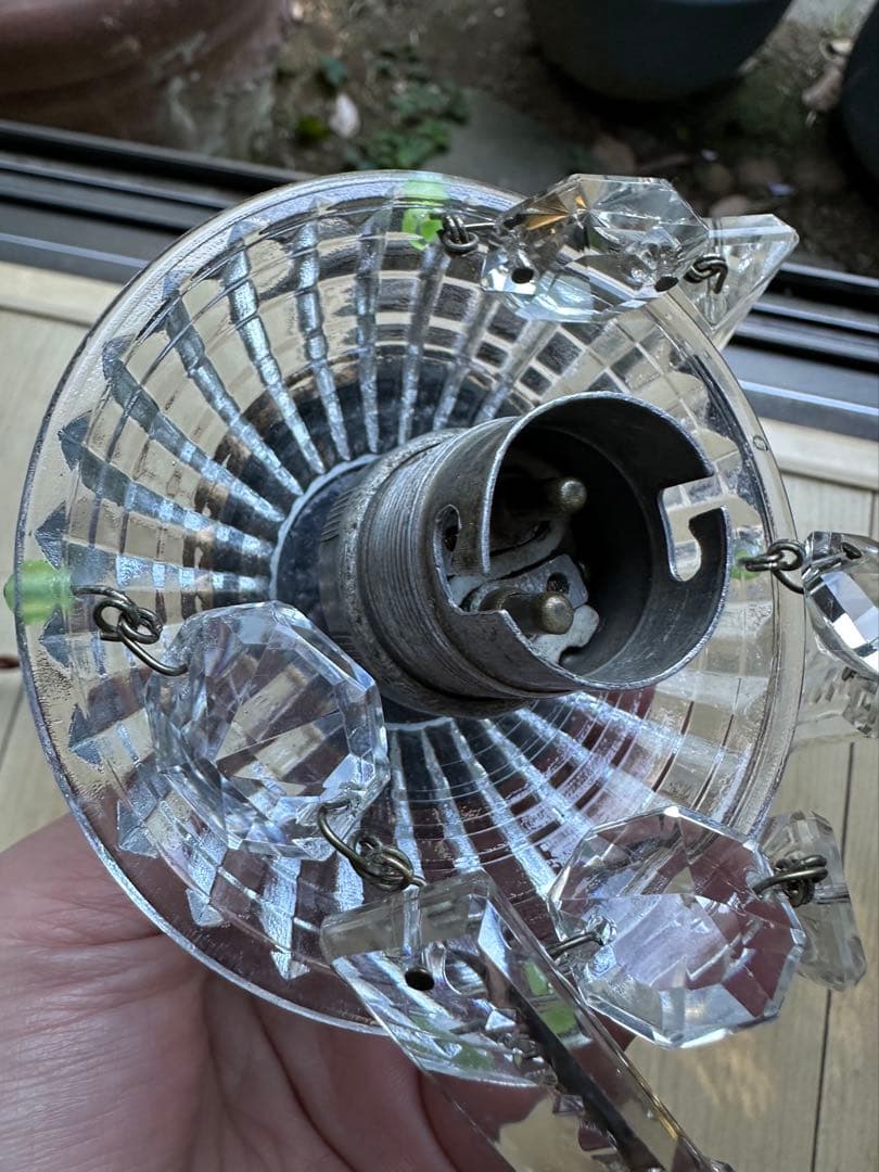 20's フランス アンティーク 希少なスピアドロップの可愛いミニシャンデリア＊