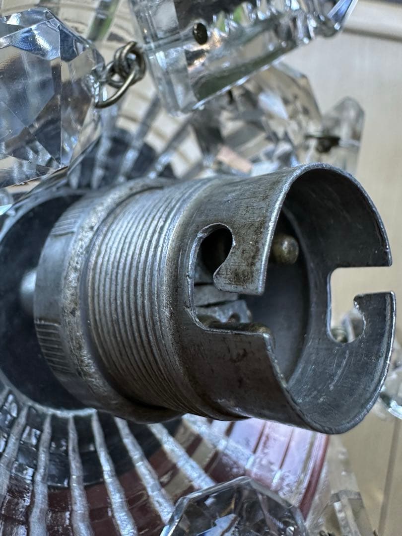 20's フランス アンティーク 希少なスピアドロップの可愛いミニシャンデリア＊