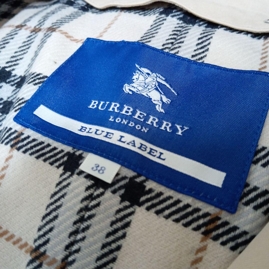 バーバリーブルーレーベル トレンチコート ノバチェック ライナー 38 ロング