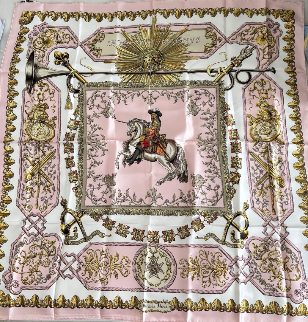エルメス HERMES スカーフ カレ90 LVDOVICVS MAGNVS