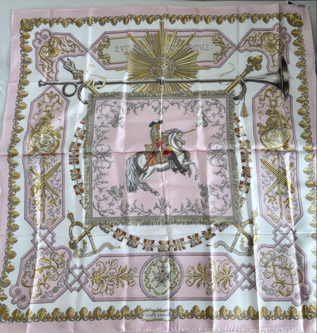エルメス HERMES スカーフ カレ90 LVDOVICVS MAGNVS