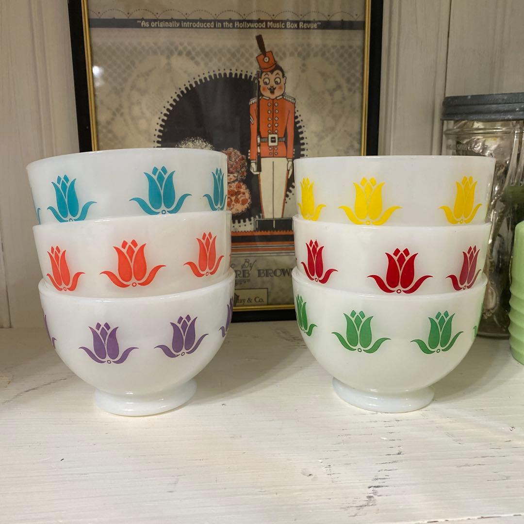 fireking チューリップボウル　6個