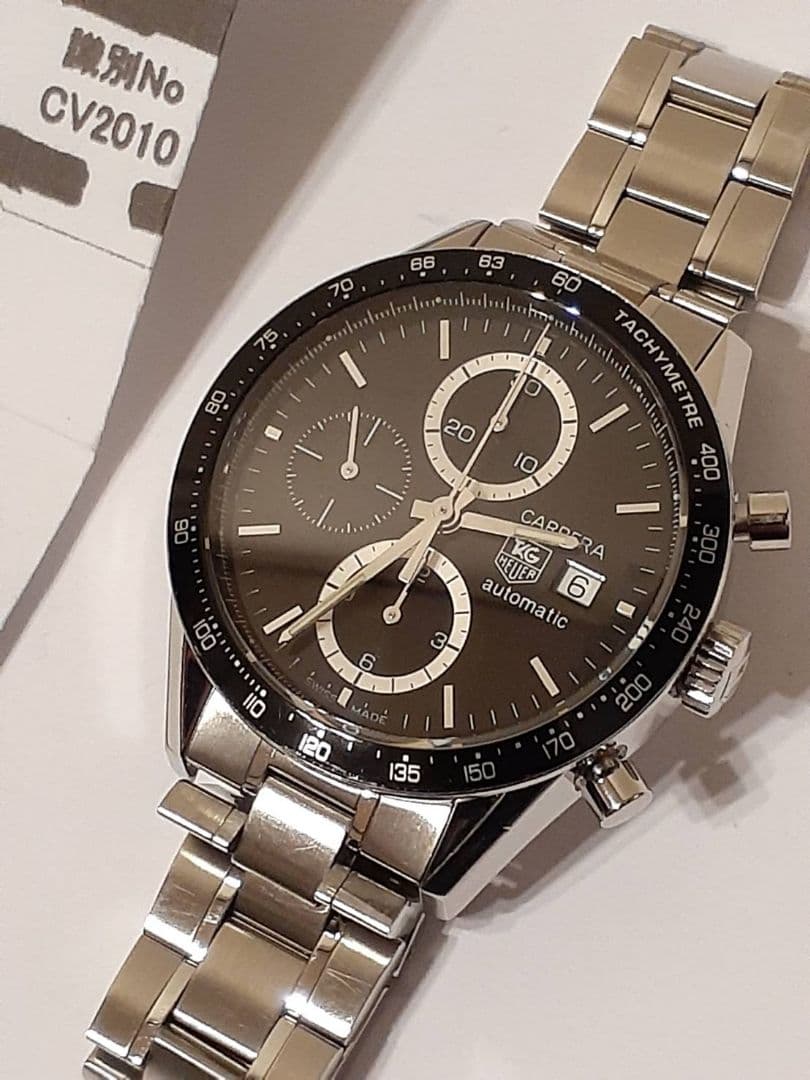 OH済　タグホイヤー CV2010 カレラ タキメーター　自動巻き腕時計　美品
