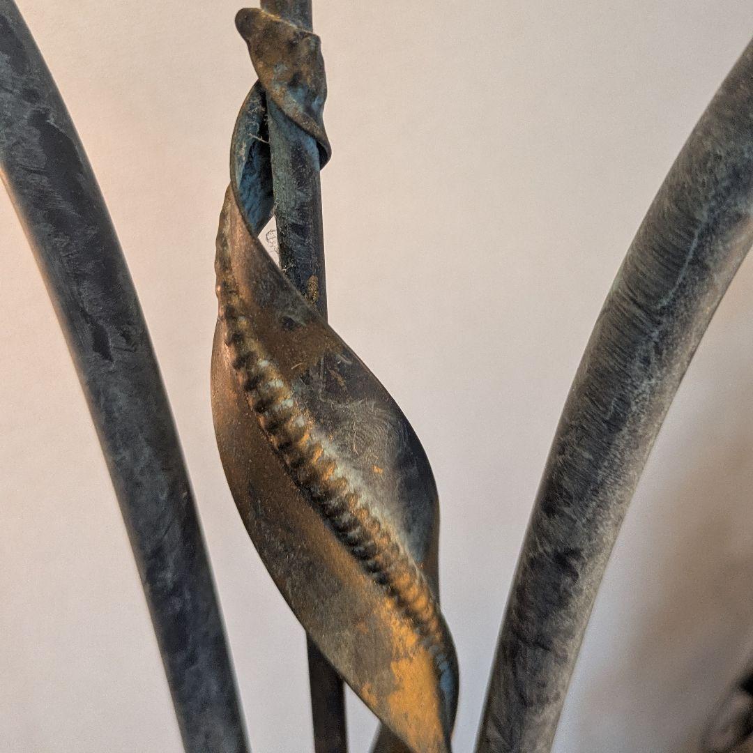 イタリア製 アンティーク調 青銅色フロアライト フロアスタンド 2灯 希少品