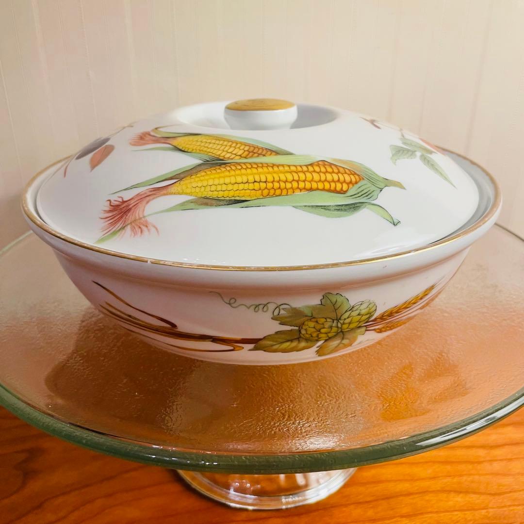 ✨美品✨ WORCESTER イブシャムゴールド 蓋付 鍋皿