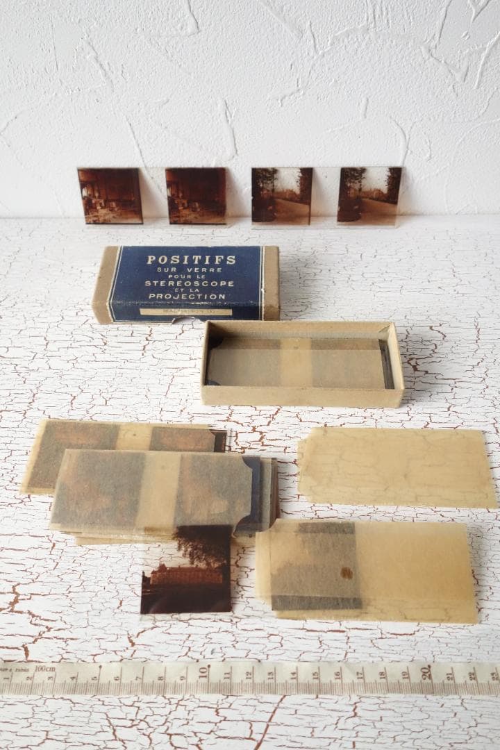 アンティーク　ステレオスコープ用ポジフィルム(ガラス製)