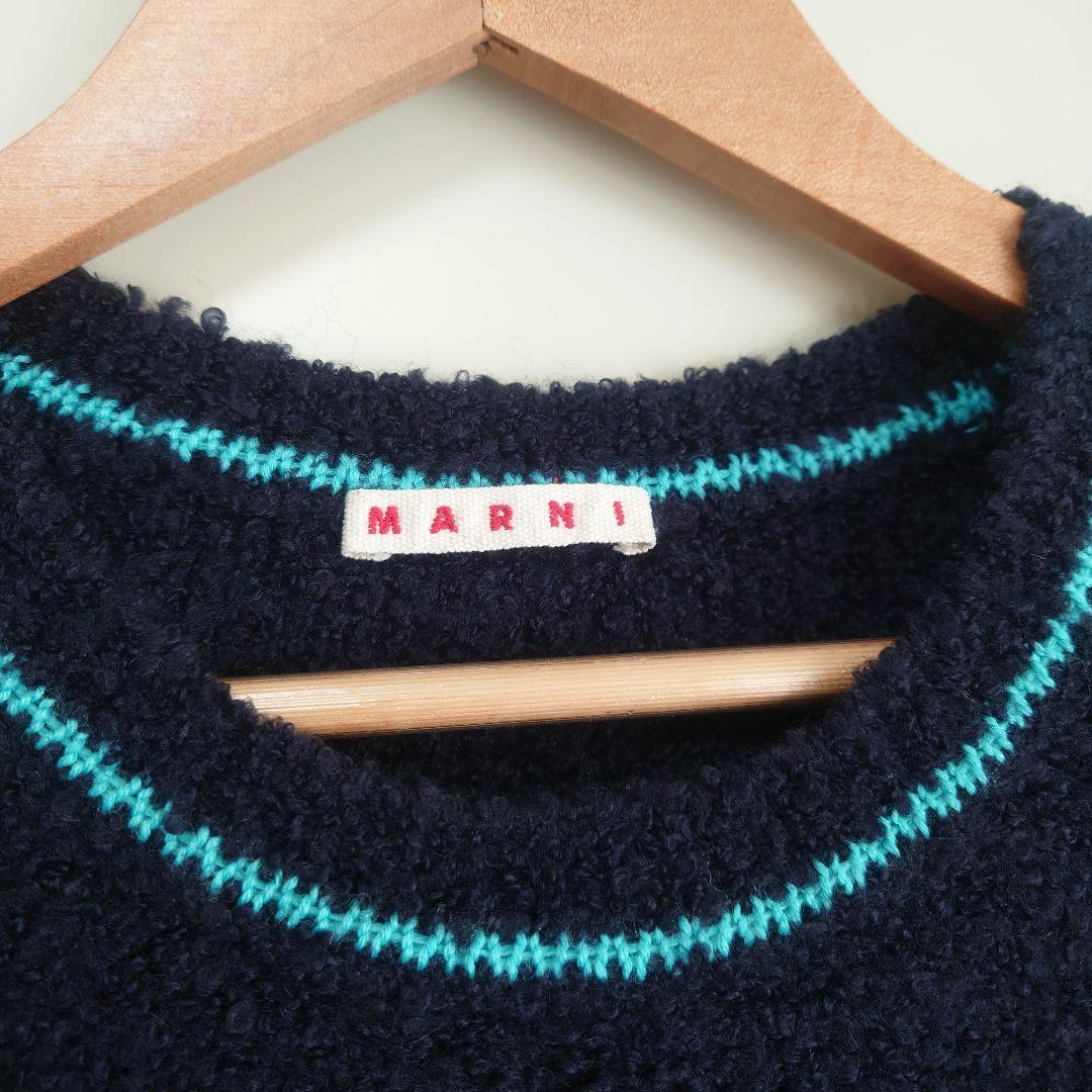 MARNI マルニ ワンピース 14Y ロゴ刺繍 ニット
