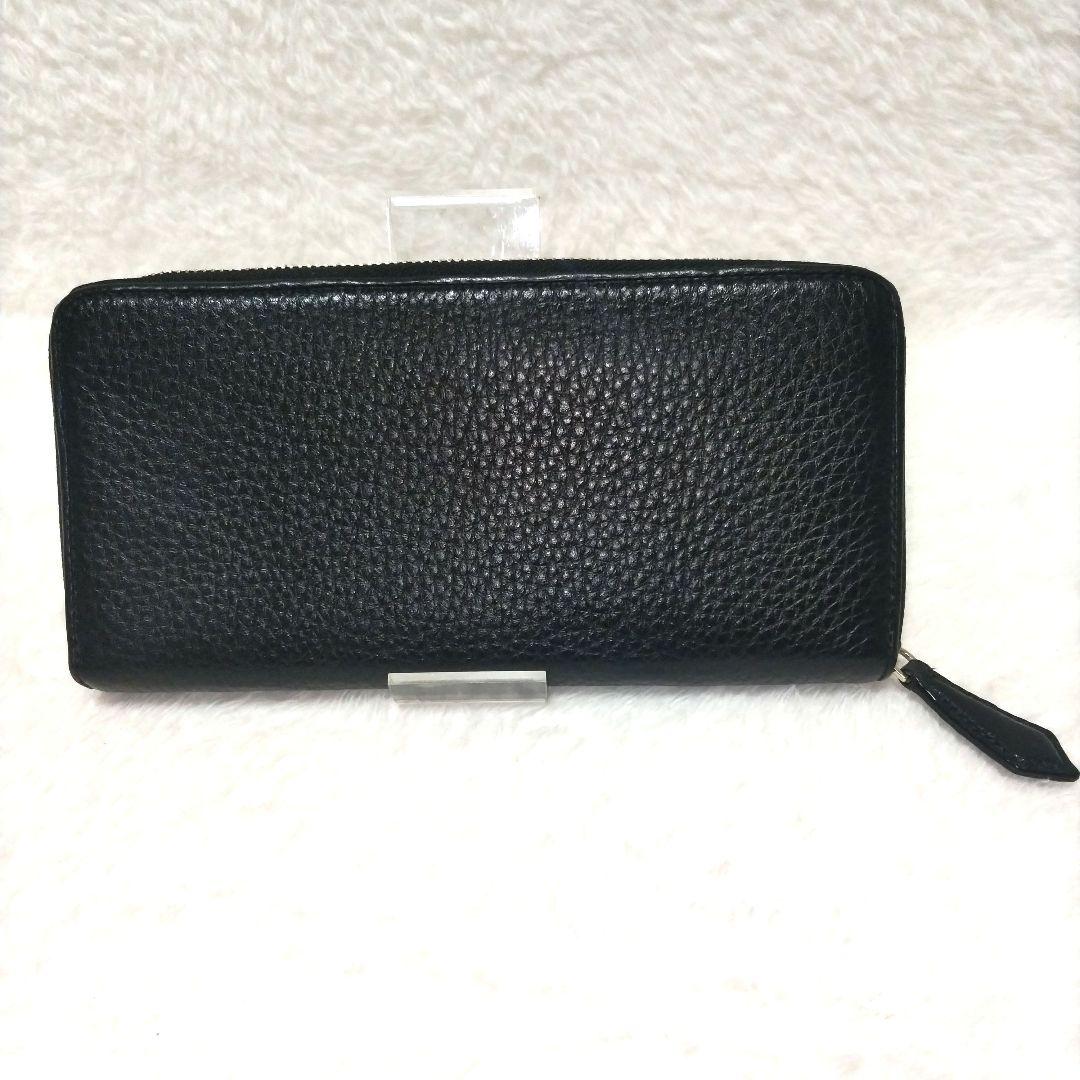 【美品】ポールスミス マルチストライプ ゴールド金具 ロゴ刻印 シボ革 長財布