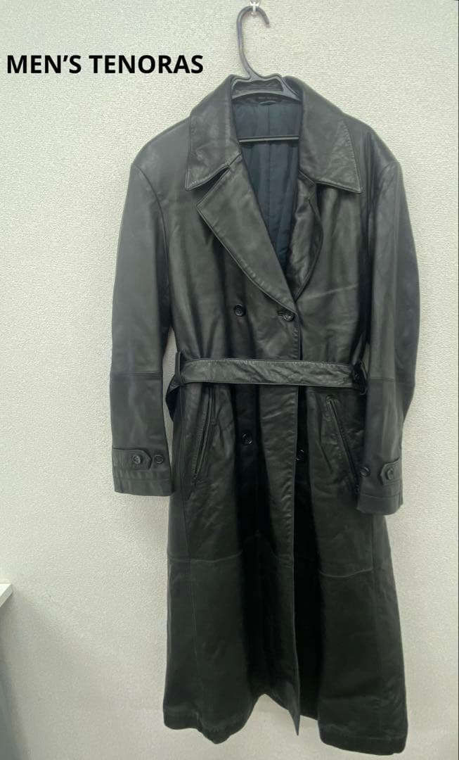 MEN’S TENORAS メンズティノラス レザー トレンチコート Mサイズ