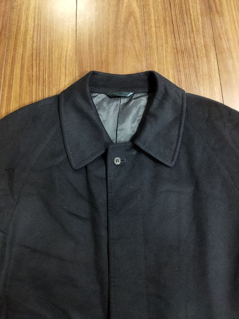 希少 英国御用達 カシミヤ100% 高級 藤井毛織 比翼コート メンズ L相当