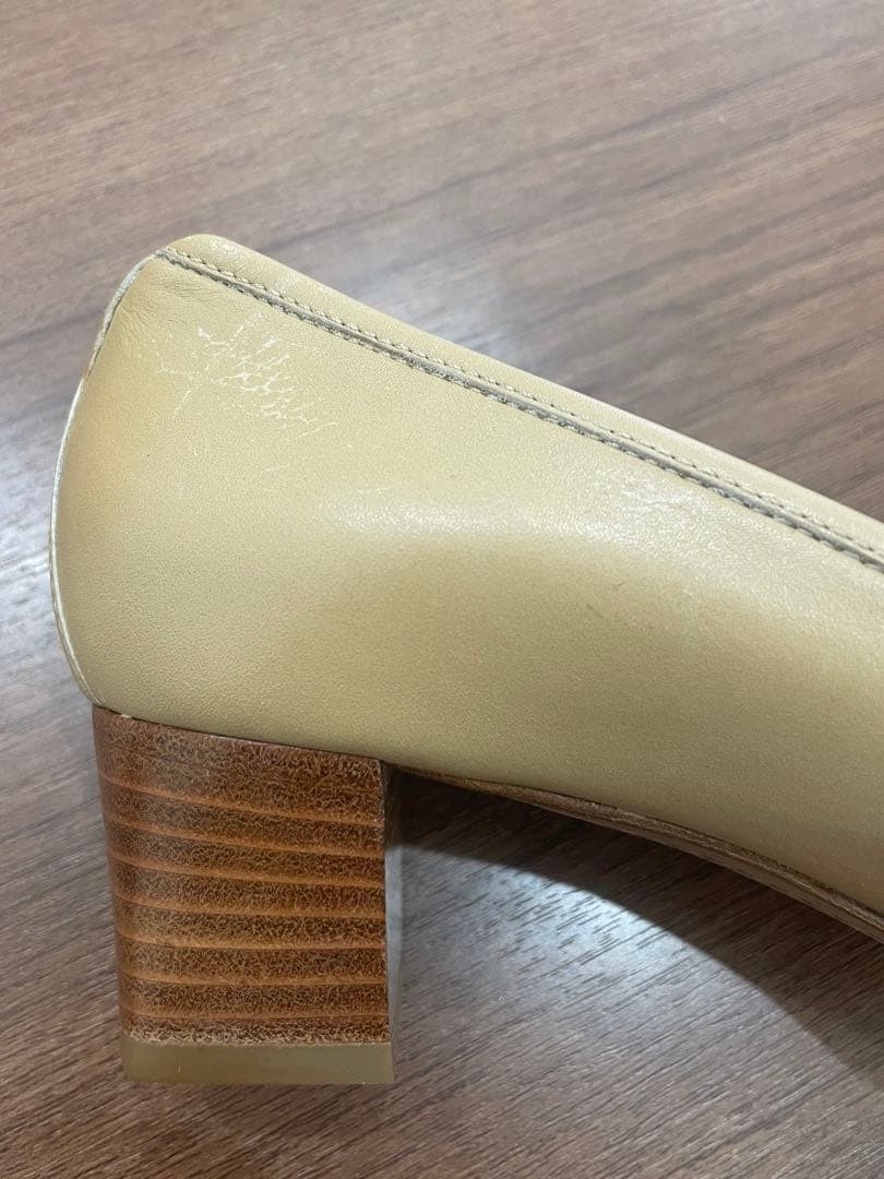 石原タイコ☆HERMES パンプス/36.5/BEG エルメス