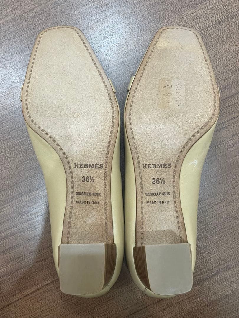 石原タイコ☆HERMES パンプス/36.5/BEG エルメス