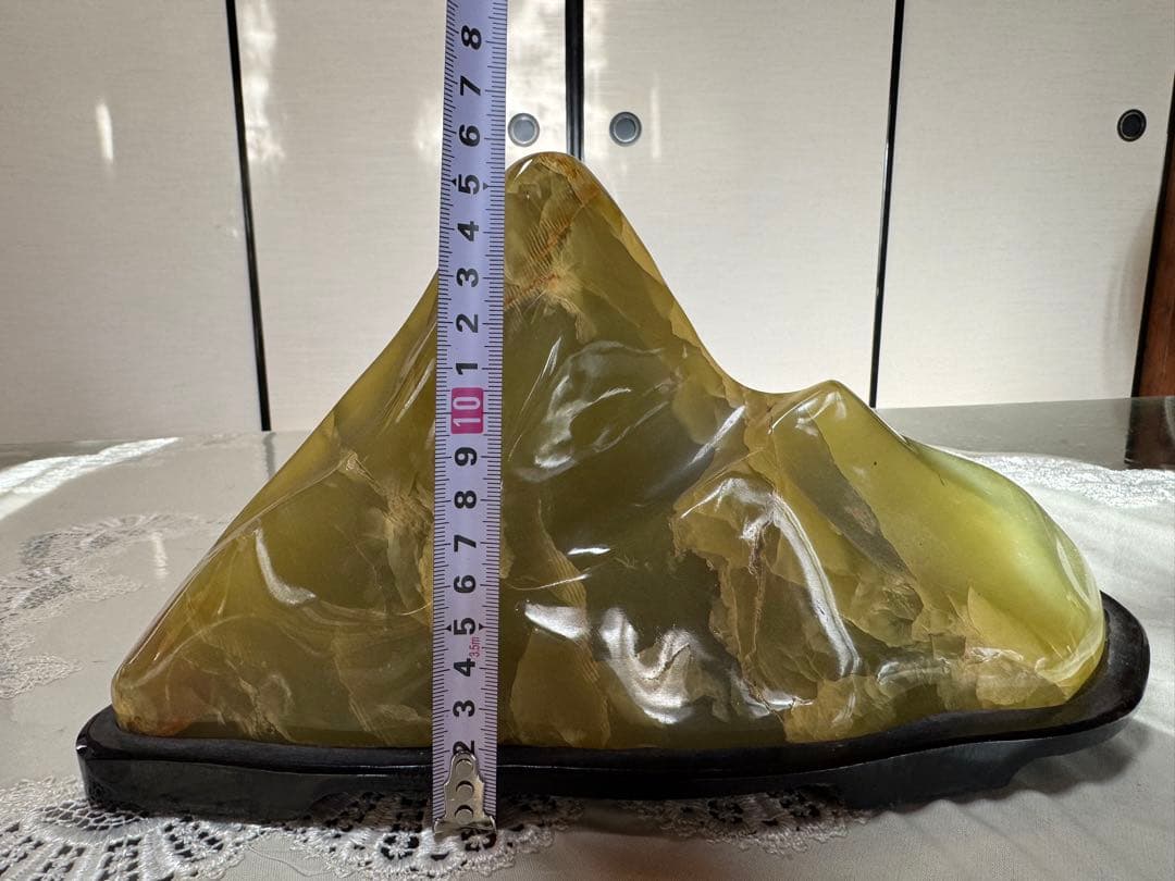 グリーン瑪瑙（オニキス）置物