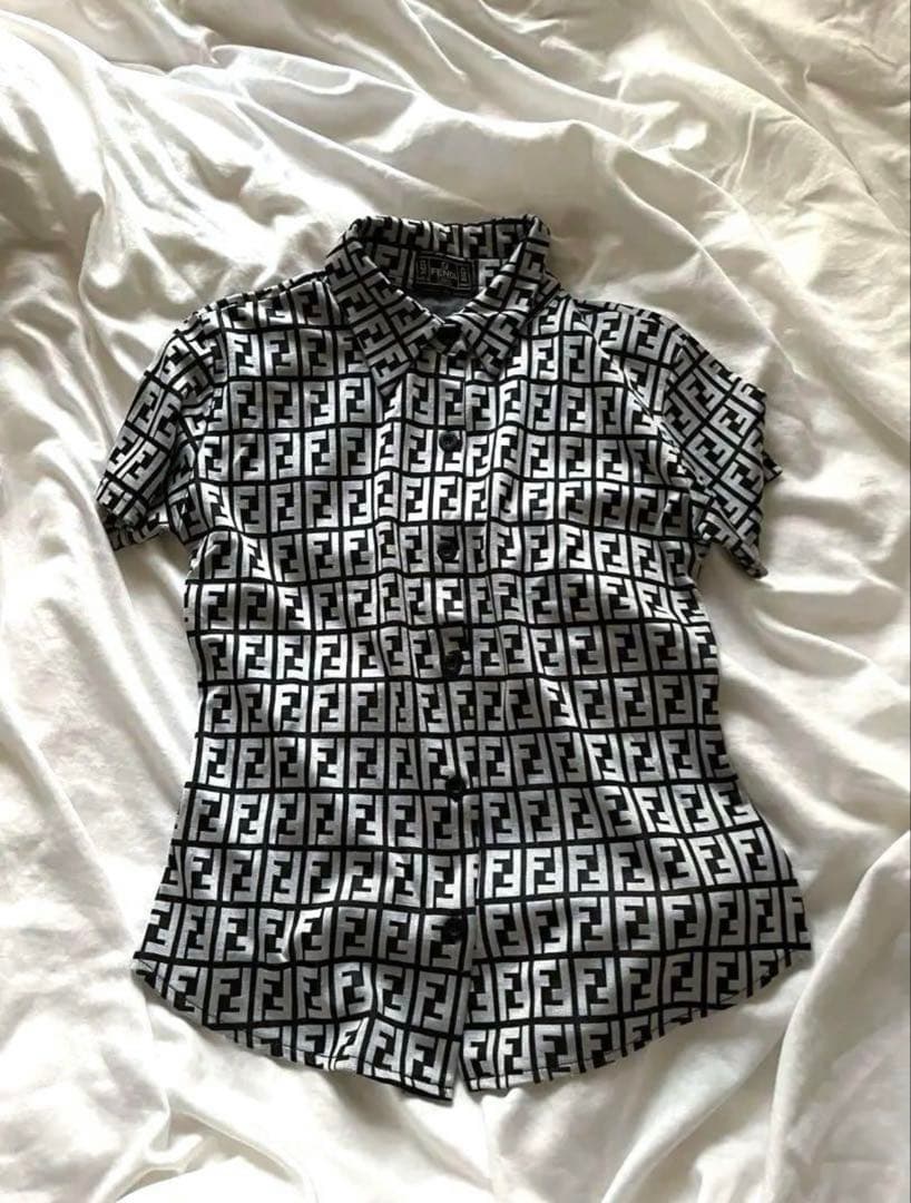 トップス OLD FENDI jeans ZUCCA PATTERN S/S SHIRT