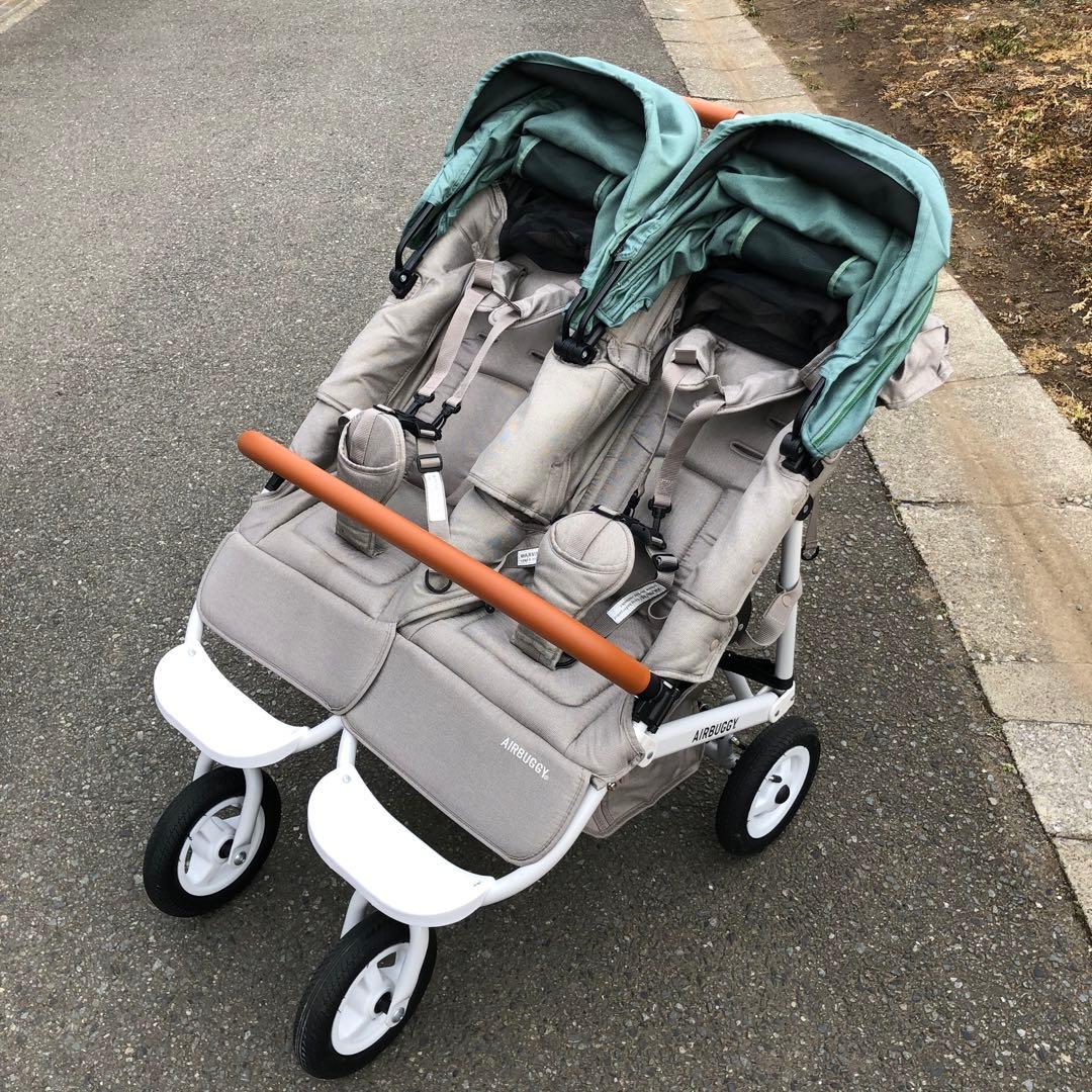 美品！AIRBUGGY ココダブル　フロムバース　ベビーカー　クローバー