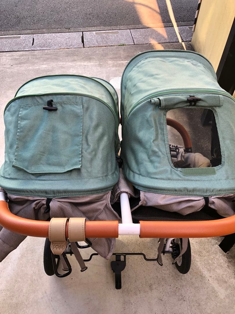 美品！AIRBUGGY ココダブル　フロムバース　ベビーカー　クローバー