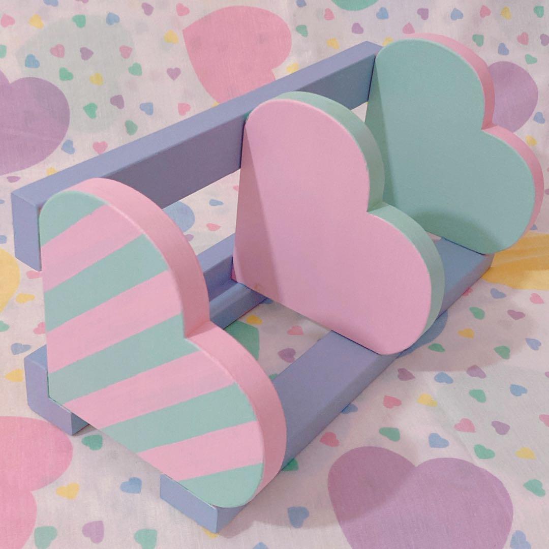 ♡パステルハートシェルフ ハンドペイント レトロファンシートイ spank♡