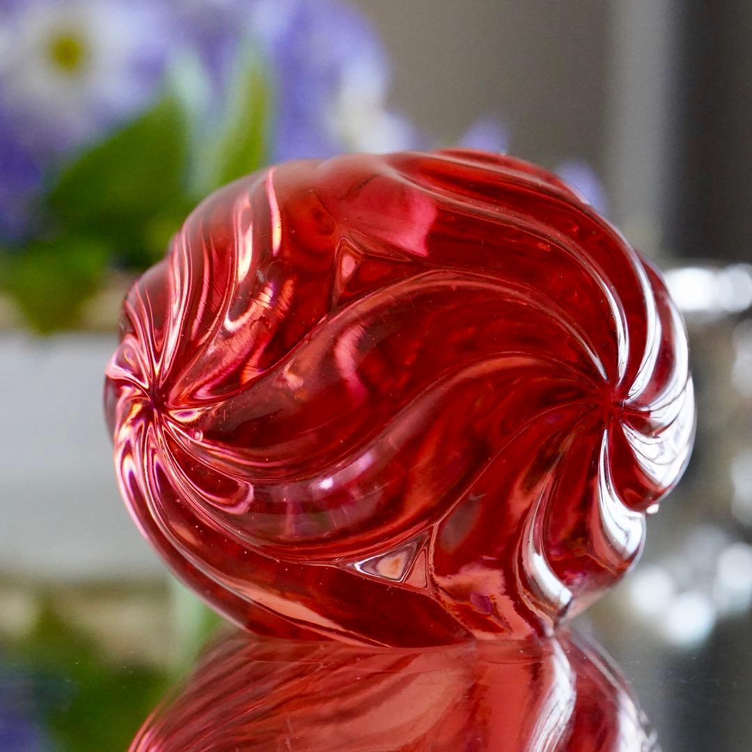 オールドバカラBACCARATローザス★燭台★赤 レッド★キャンドルスタンド★B