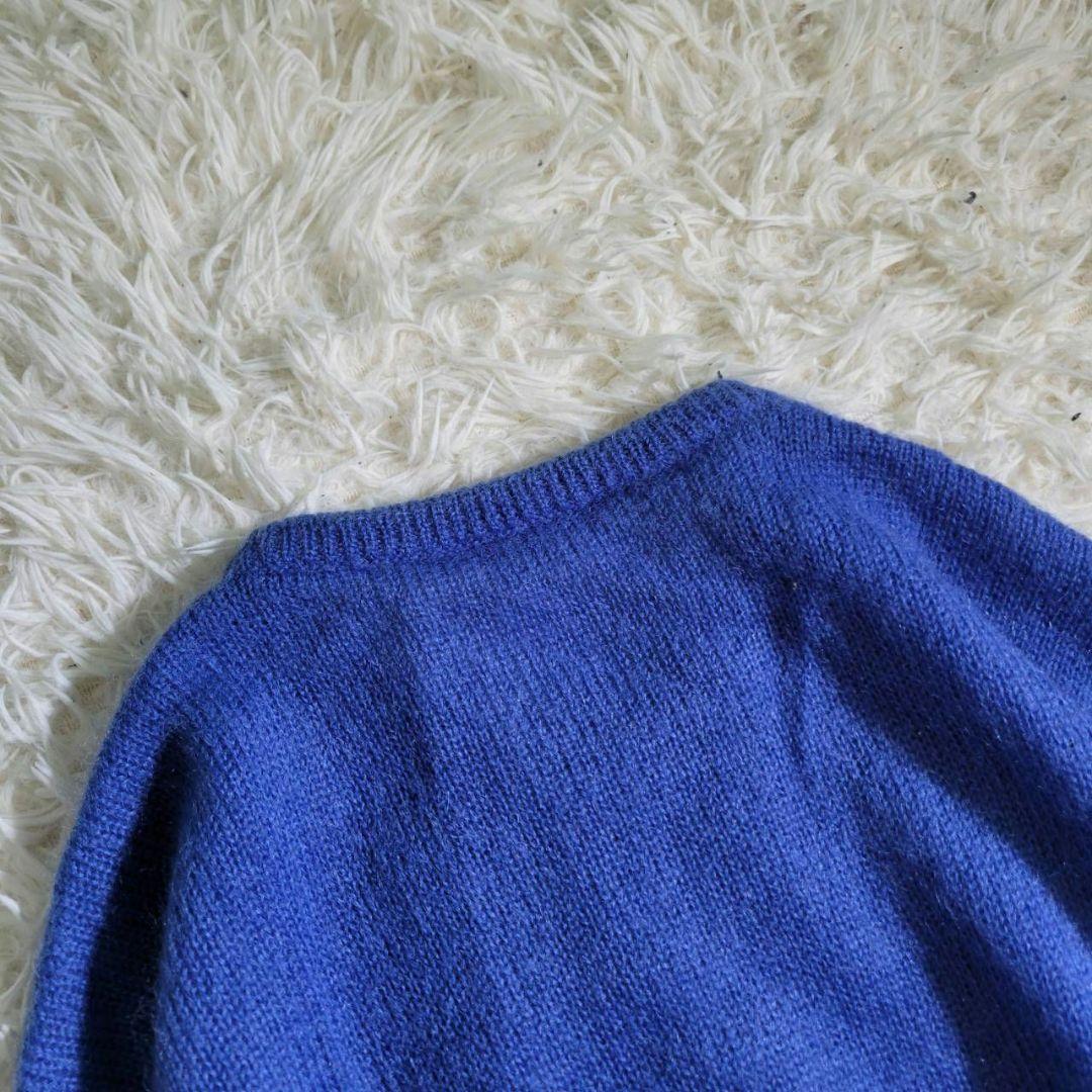 美品☆Max Mara　最高級　白タグ　ニット　モヘヤ ウール　クルーネック　M