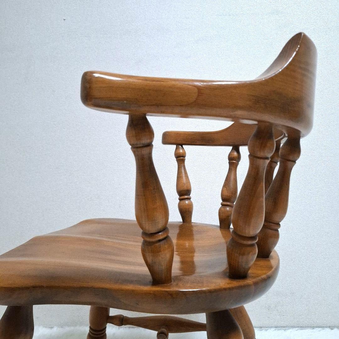 【美品】柏木工 木製 背もたれ 肘掛け付き椅子 アームチェア