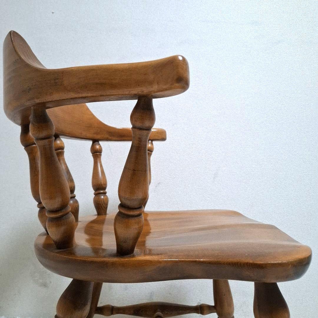 【美品】柏木工 木製 背もたれ 肘掛け付き椅子 アームチェア