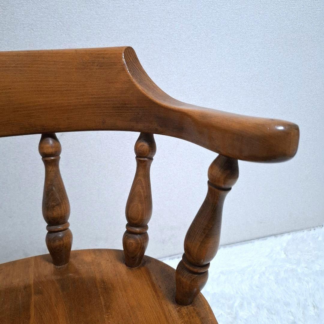 【美品】柏木工 木製 背もたれ 肘掛け付き椅子 アームチェア