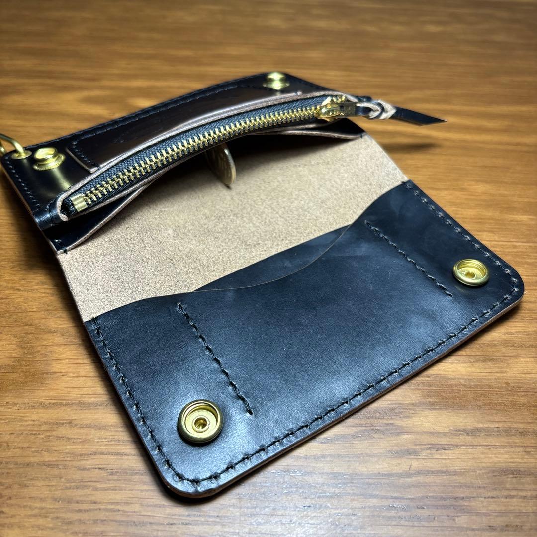 トラッカーウォレット クロムエクセル　ミドル　2層タイプ　フリーポケット付き